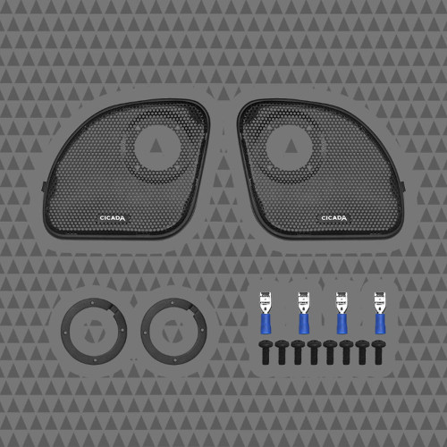 Cicada Audio CHDRGGT Replacement "Kidney" Grilles with Tweeters for Select 2014-2023 Harley Davidson Road Glide Models - Pair