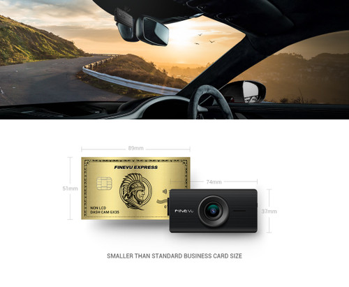 FineVu GX35 2CH 2K QHD Dual-Channel Dash Cam with Parking Mode, WiFi, GPS, ADAS