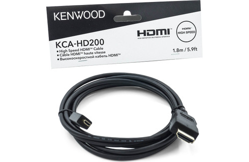 Kenwood KCA-HD200 Automotive Grade HDMI (Type-A) to Micro HDMI (Type-D) Cable — 1.8m / 5.9ft 