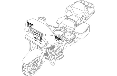 Kenwood Excelon P-HD1F Front Audio Kit for Select 2014+ Harley-Davidson Motorcycles with 2-Channel Amplifier and 6-1/2" Fairing Speakers