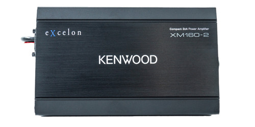 Kenwood Excelon XM160-2-98 Compact 2-Channel Amplifier for Select 1998-2013 Harley-Davidson Motorcycles — 80W RMS x 2 