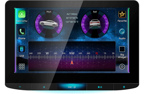 JVC KW-Z1000AW 10.1" HD Touchscreen Double Din Direct Replacement Digital Multimedia Receiver