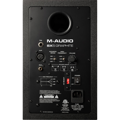M-Audio BX5 5" Carbon Fibre 100-W Powered Studio Monitor with Acoustic Space Control