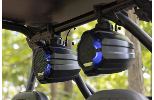 Alpine SPV-65RGB-CAN 6.5" Cage-Mounted Powersports Speakers with RGB lighting - Black