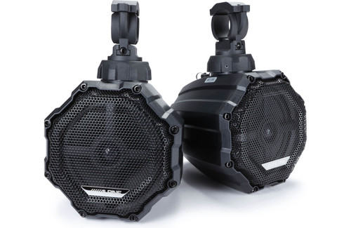 Alpine SPV-65RGB-CAN 6.5" Cage-Mounted Powersports Speakers with RGB lighting - Black