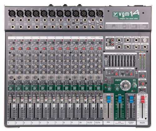 Yorkville VGM14 EPM6 14-Channel Audio Mixer with Effects and USB