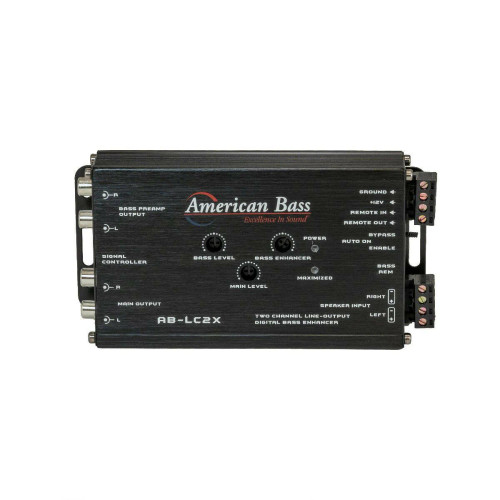 American Bass LC2X Line Output Converter with Built In Bass Enhancement and Remote Level Control - Clearance