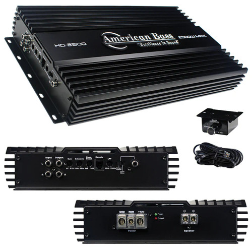 American Bass HD2500 1250W RMS Monoblock Car Amplifier - Clearance