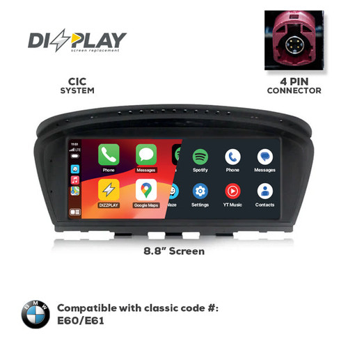 ZZ2 DZZ-CIC-5S-E60*E61-8-UHD 8.8" DIZZPLAY for Select 2009-2010 BMW 5 Series (E60/E61) with CIC System