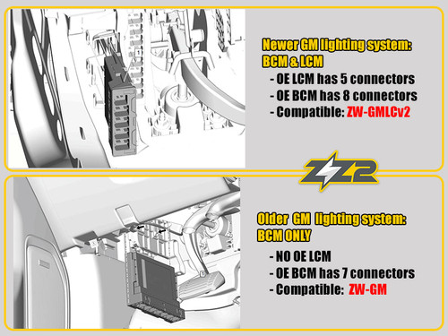 ZZ2 ZW-GM BCM-Connected Light Controller Module for Select GM Vehicles
