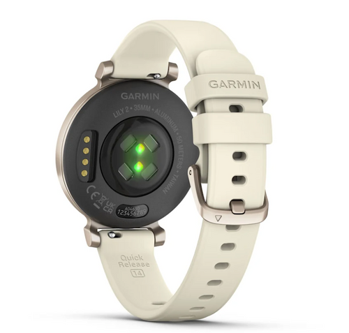 Garmin Lily 2 Stylish Smartwatch for Women - Cream Gold with Coconut Silicone Band