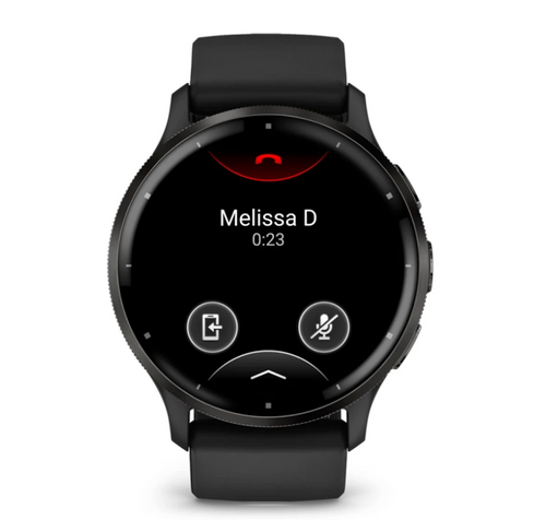 Garmin Venu 3 Fitness and Health Smartwatch - Slate Stainless Steel Bezel with Black Case and Silicone Band