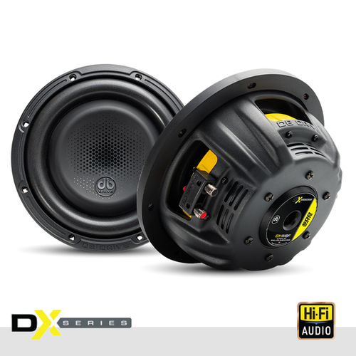 DB Drive DX-W8F DX Series 8" 250W RMS Shallow-Mount Subwoofer - Dual 4 Ohm