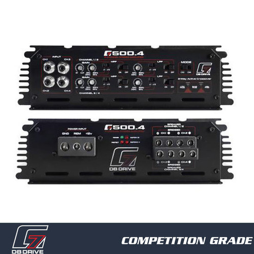 DB Drive G7 500.4 G7 Competition Class D 4-Channel Car Amplifier - 500W RMS x 4 
