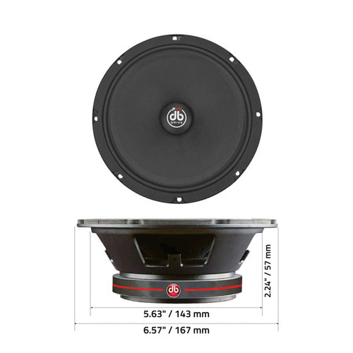 DB Drive P4M 6C 6.5" 150W RMS Midrange Speaker - 4 Ohm