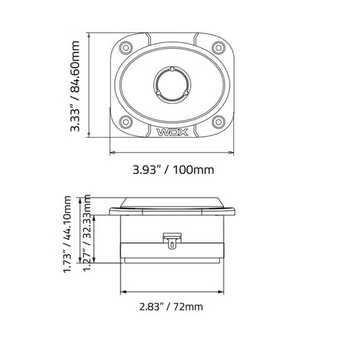 DB Drive WDX5-TW 1.5" 150W RMS Elliptical Die Cast Tweeter