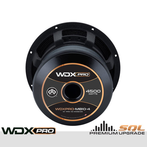 DB Drive WDXPRO-MB10-4 10" 1000W RMS Midbass Speaker - 4 Ohm 