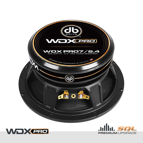 DB Drive WDXPRO7/6.4 6.5" 175W RMS Pro Audio Midrange Speakers - 4 Ohm (Pair)
