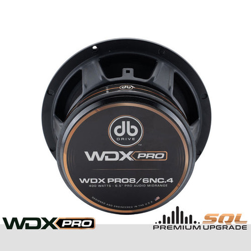 DB Drive WDXPRO8/6NC.4 6.5" 200W RMS Neo-Charged Pro Audio Midbass Speakers - 4 Ohm (Pair)