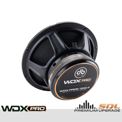 DB Drive WDXPRO8/8NC.4 8" 250W RMS Neo-Charged Pro Audio Midbass Speakers - 4 Ohm (Pair)