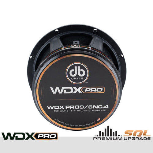 DB Drive WDXPRO9/6NC.4 6.5" 225W RMS Neo-Charged Pro Audio Midbass Speakers - 4 Ohm (Pair)