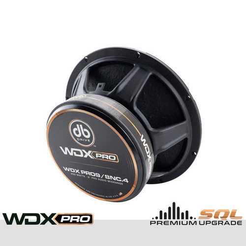 DB Drive WDXPRO9/8NC.4 8" 300W RMS Neo-Charged Pro Audio Midbass Speakers - 4 Ohm (Pair)