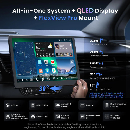 Atoto X10G129E 12.9" Floating Screen Head Unit with Wireless CarPlay & Android Auto