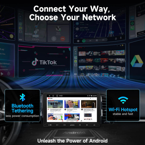 Atoto A5LG211T 10.1" Double Din Car Stereo Receiver with Wireless Carplay & Android Auto