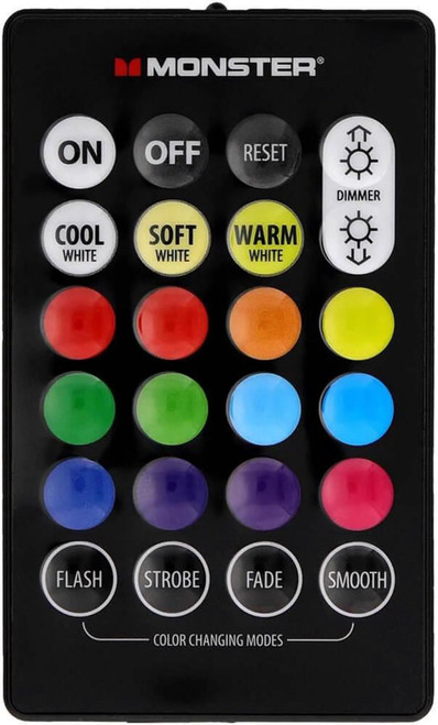 Monster MLB71027BLK 6.5ft Multi-Color and Multi-White LED Light Strip