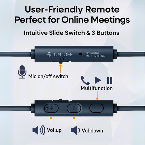 JVC HA-S33UC USB-C Wired Headphones