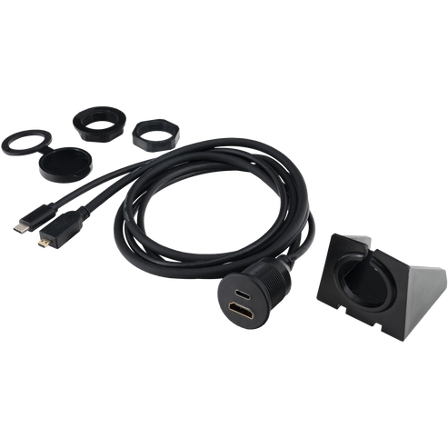 PAC MHDMIUSBC 3ft USB-C / HDMI-D To USB-C / HDMI Extension Cable with Dash Mount