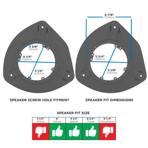 Metra 82-3021 Front Door Speaker Adapter for Select 2002-2009 Chevrolet/GMC Vehicles