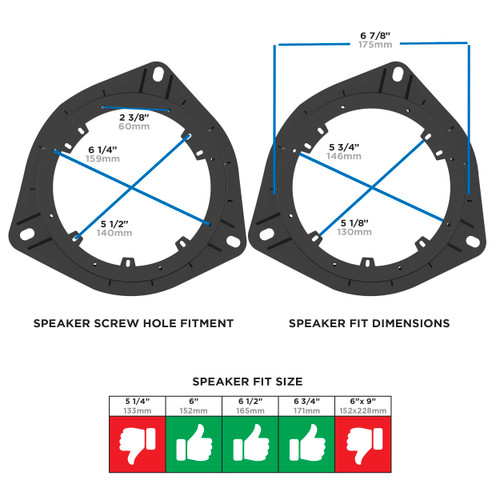Metra 82-8153 Speaker Mounting Brackets for Select 2001-2007 Toyota Vehicles