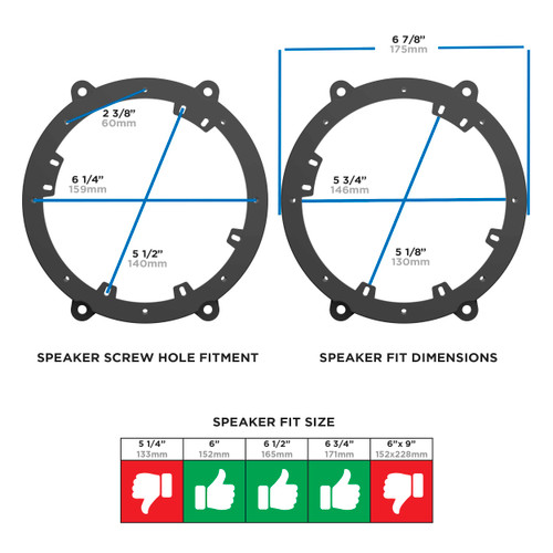 Metra 82-9201 Speaker Mounting Brackets for Select 2016-2022 Volvo Vehicles
