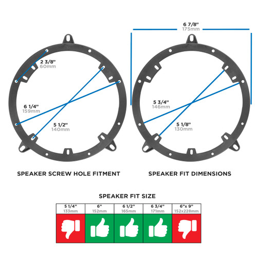 Metra 82-9100 Speaker Mounting Brackets for Select 1982-1989 Volvo Vehicles