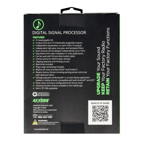 Axxess AXDSP-X Digital Signal Processor with Chime Control and Digital Amp Turn-On Capability