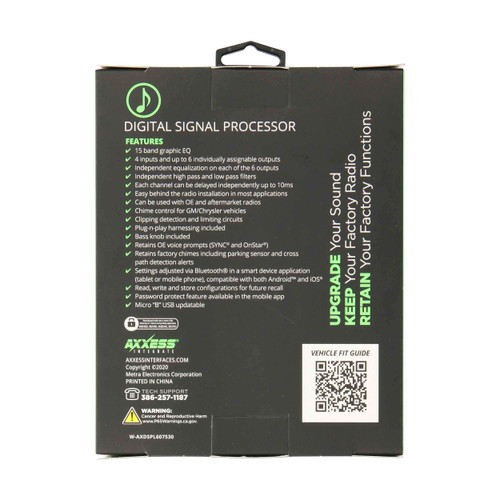 Axxess AXDSPL-GL1 DSP Interface with Pre-Wired Harness for Select 2007-2017 GM Vehicles