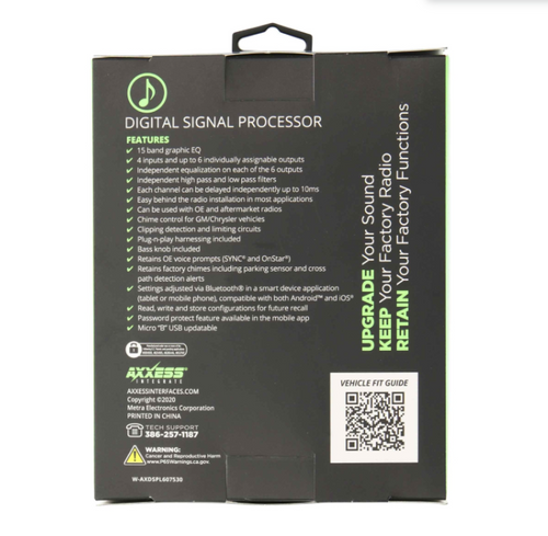 Axxess AXDSPL-HD1 DSP Package with Water Resistant Case for Select 1998-2013 Harley-Davidson Motorcycles