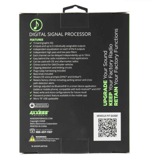 Axxess AXDSPL-HD2 DSP Package with Water Resistant Case for Select 2014-Up Harley-Davidson Motorcycles