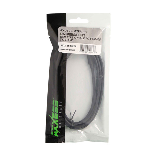 Axxess AXUSBC-M2FA 6ft USB-C Male to Female USB Type A Replacement Cable