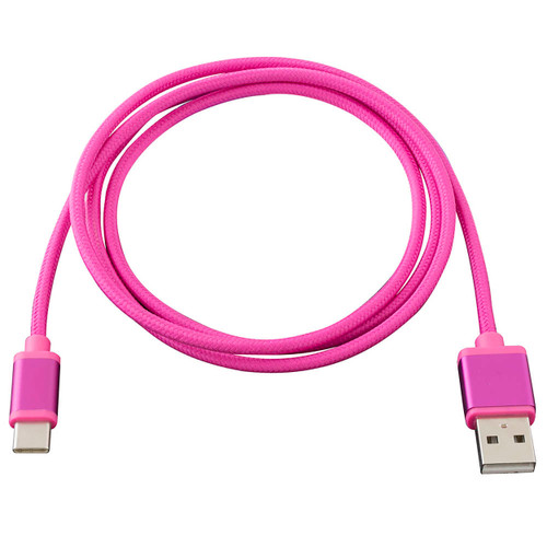 Axxess AXUSBC-PK 3ft Male to Male USB Type C Cable - Pink