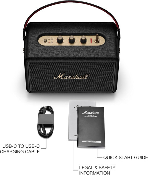 Marshall Kilburn III Portable Bluetooth Speaker - Black & Brass
