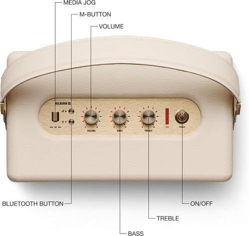 Marshall Kilburn III Portable Bluetooth Speaker - Cream