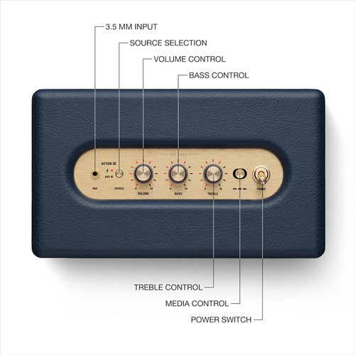 Marshall Acton III Compact Bluetooth Speaker - Midnight Blue