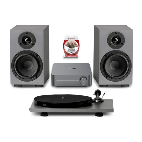 Pro-Ject & WiiM Streaming Bundle with Pro-Ject E1 Phono SE Turntable, Pro-Ject Speaker Box 5 E, WiiM Amp & Ultralink Wire