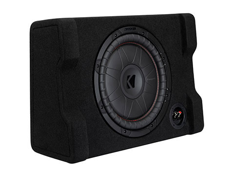 Kicker 52CVTDF122 Single 12" 450W RMS Downward-Firing Loaded Subwoofer Enclosure - 2 Ohm