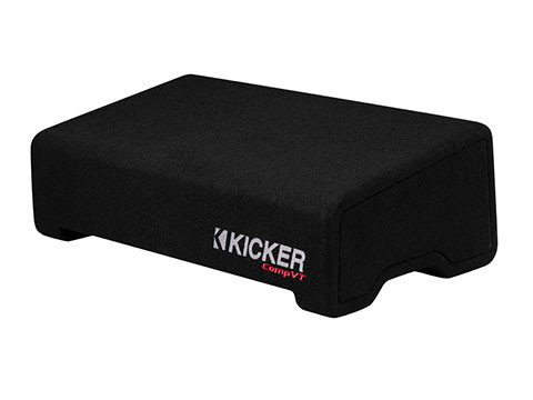 Kicker 52CVTDF102 Single 10" 375W RMS Downward-Firing Loaded Subwoofer Enclosure - 2 Ohm