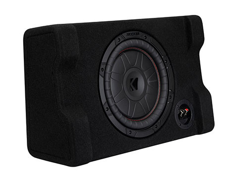 Kicker 52CVTDF102 Single 10" 375W RMS Downward-Firing Loaded Subwoofer Enclosure - 2 Ohm