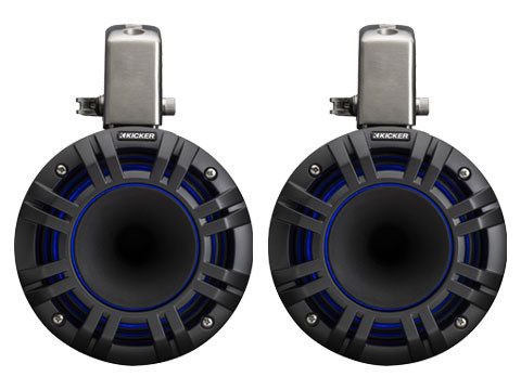 Kicker 51KMTCXL65 6.5" 150W RMS Marine Wakeboard Tower Speakers - 4 Ohm (Pair)