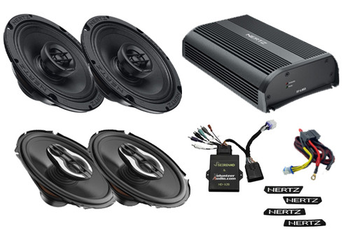 Hertz HD24H-SP3-A2B-S3 Sound Pack 3 for Select 2024+ Harley-Davidson Motorcycles with Factory Stage 3 Audio Package includes Two 6.5" Speakers, Two 6"x9" Speakers A2B Module, and 4-Channel Amplifier